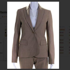 Theory Beige/Yellow One Button Blazer Size 2